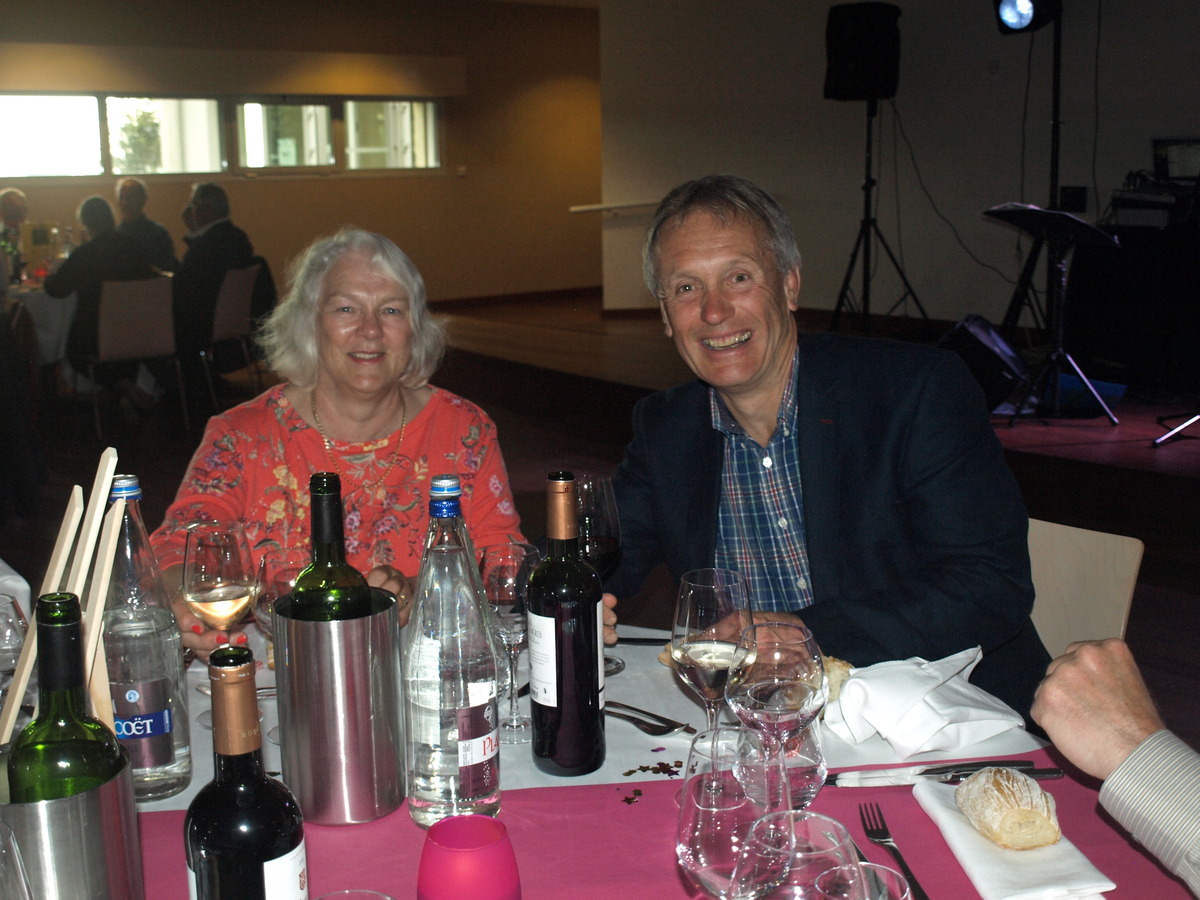 Serious wine tasting activity at the Gala Dinner